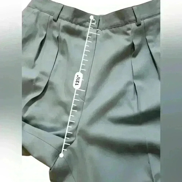 VTG Talbots Women Sage Wool Pleated Front Straight Leg Ankle Pants NWT - Picture 11 of 11